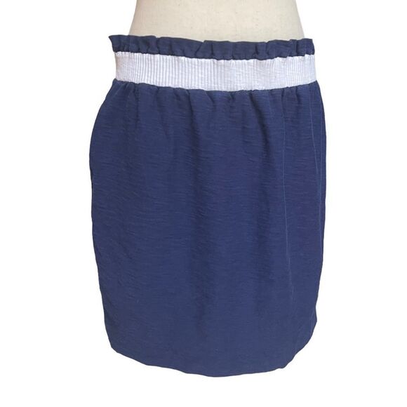 Vineyard Vines Navy Stripe Waistband Pull On Skirt Size Medium - Picture 2 of 10